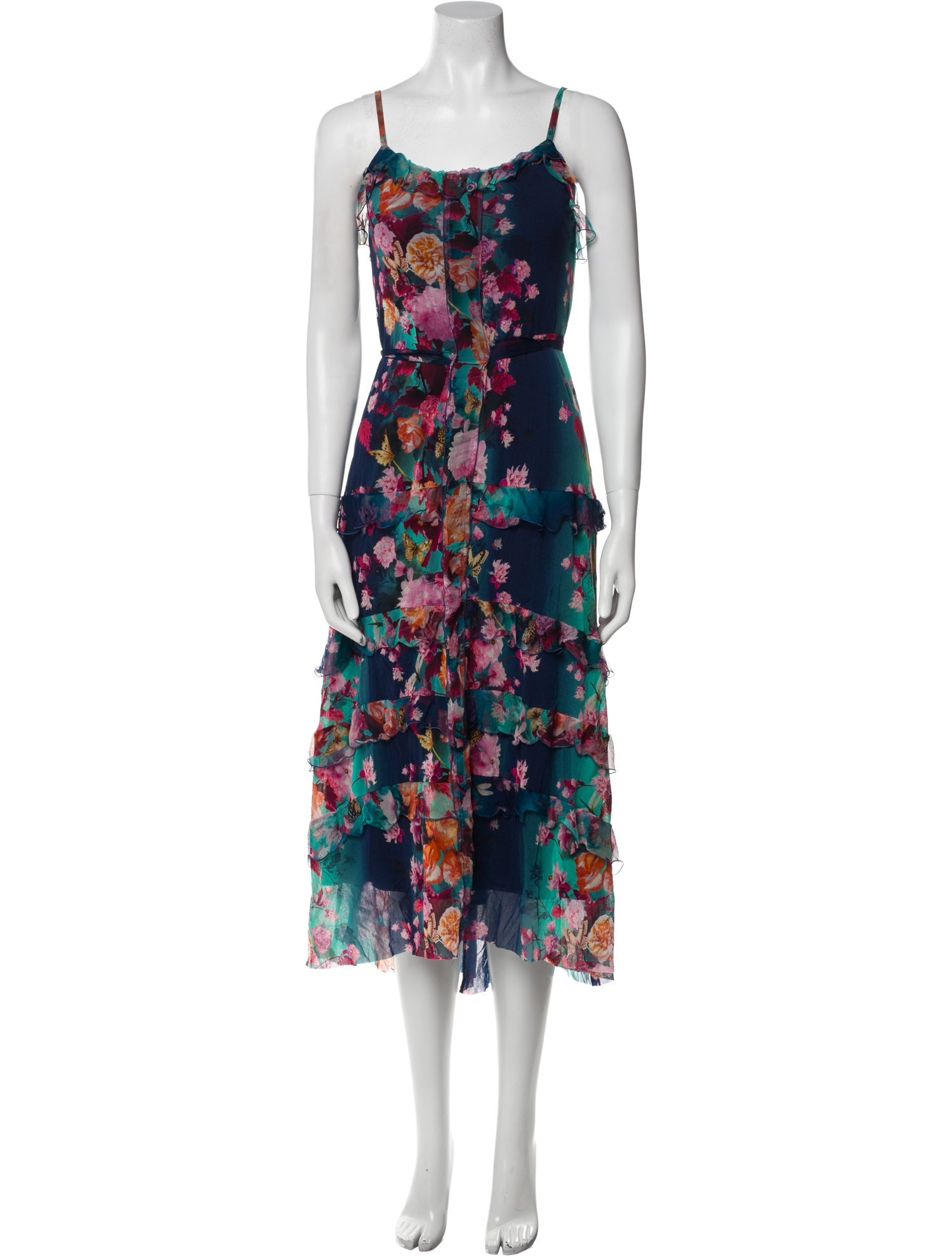 Fuzzi Floral Print Long Dress