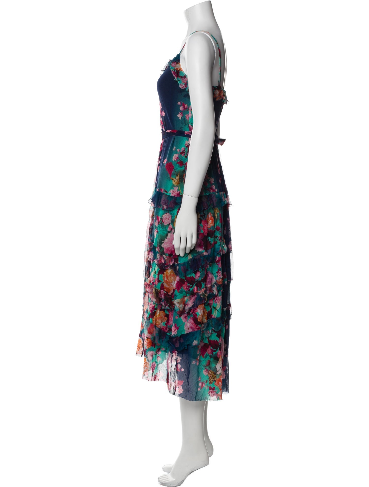 Fuzzi Floral Print Long Dress