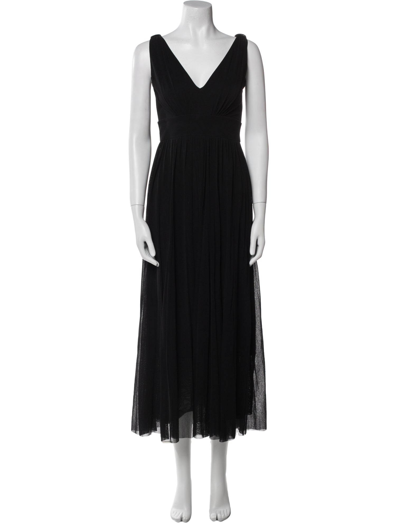 Fuzzi V-Neck Long Dress