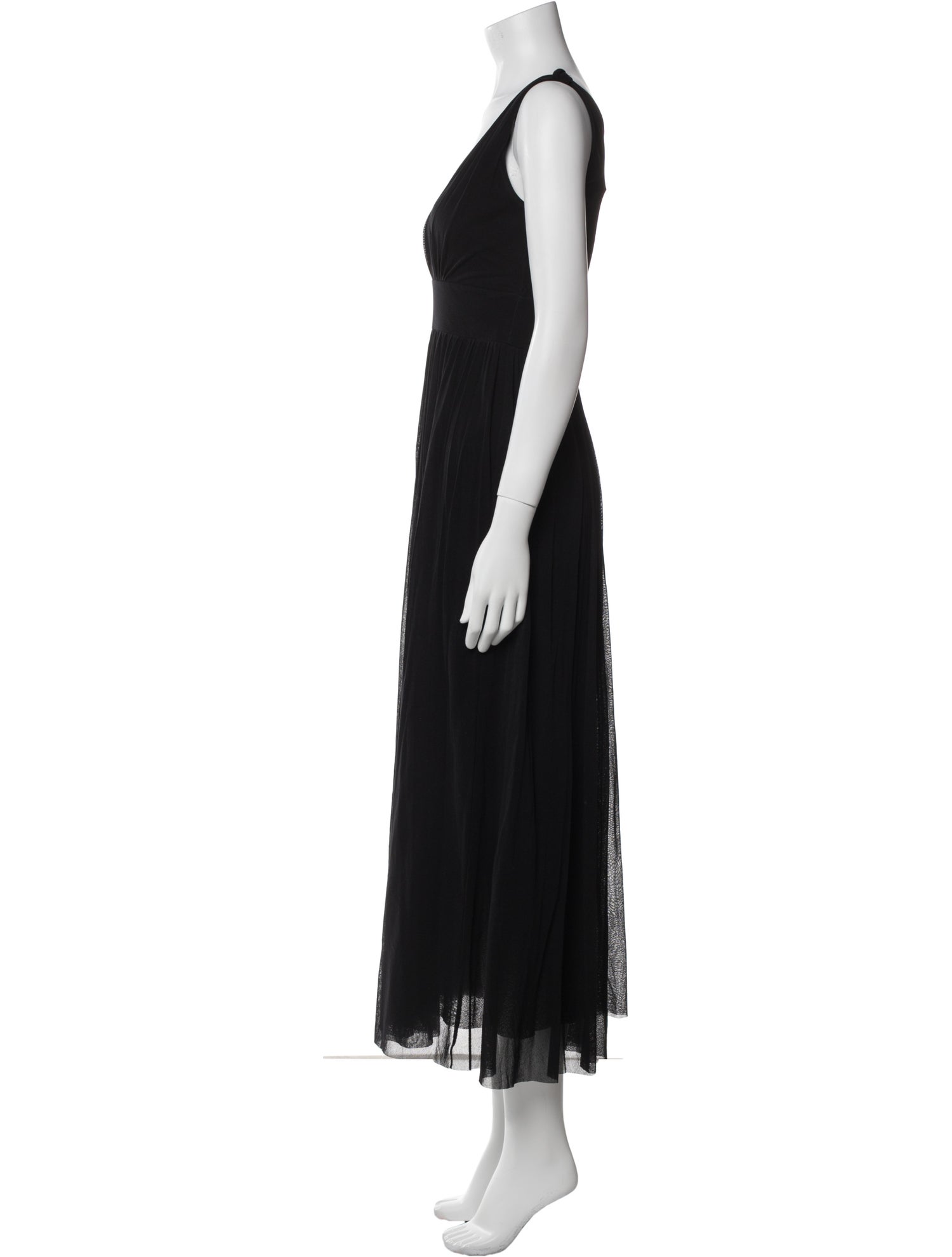 Fuzzi V-Neck Long Dress
