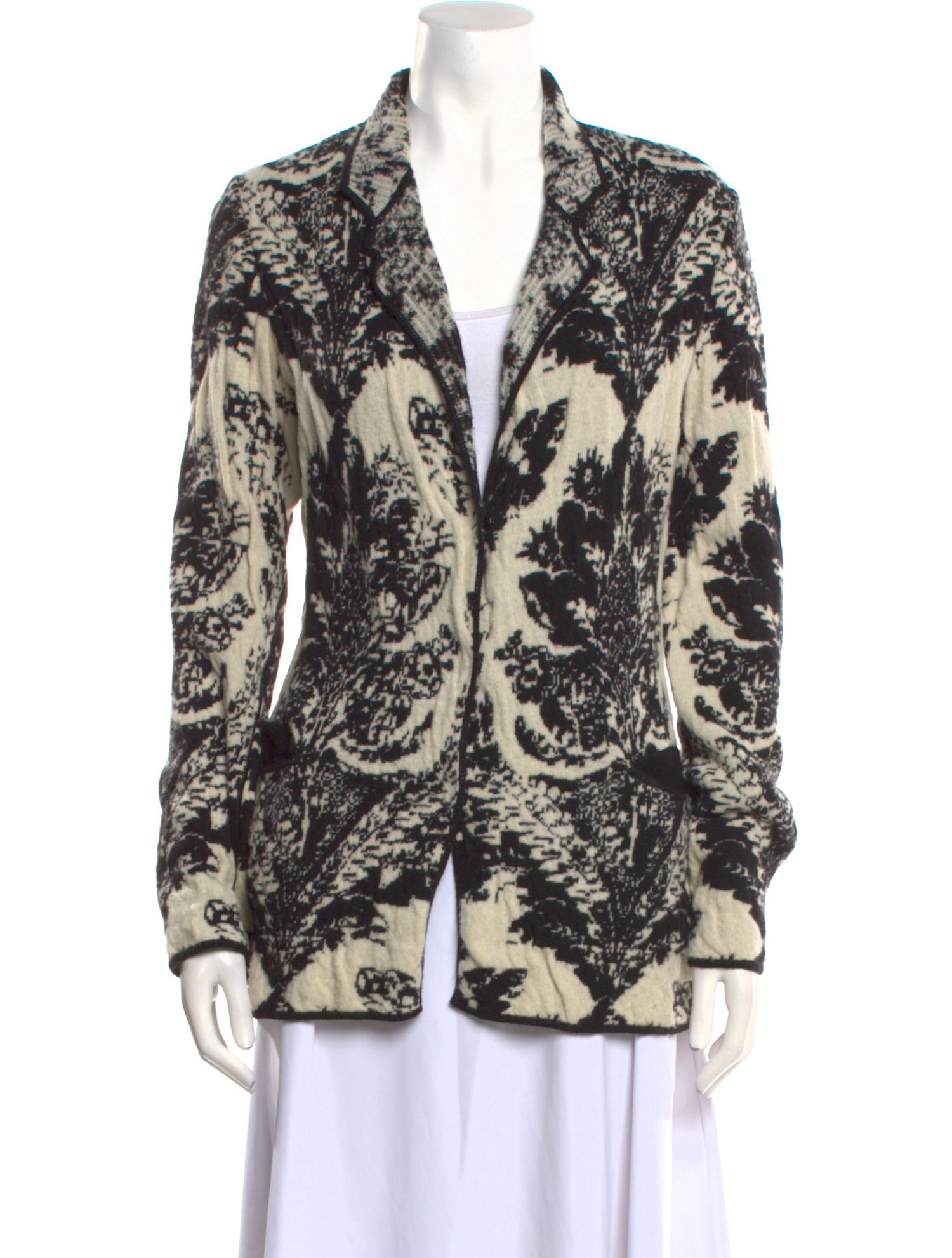 Fuzzi Virgin Wool Printed Sweater