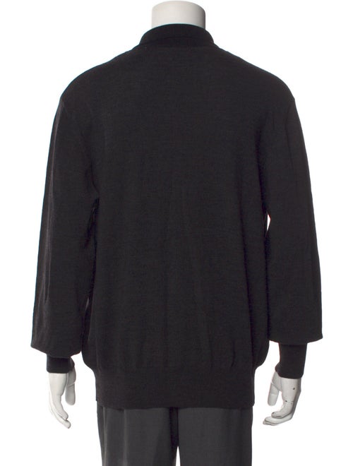 Fuzzi Virgin Wool Mock Neck Cardigan