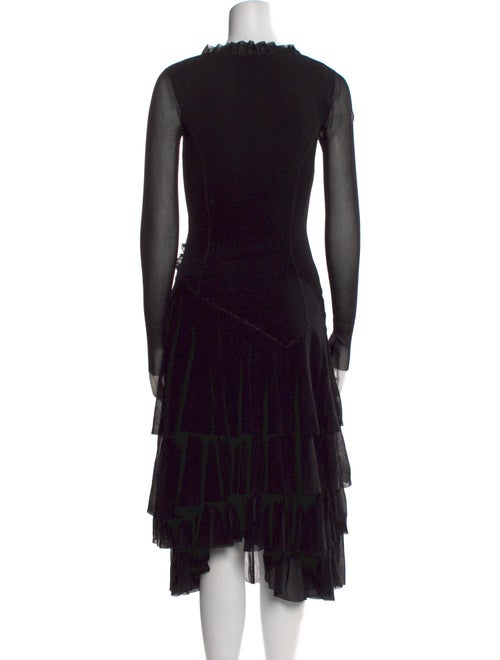 Fuzzi V-Neck Midi Length Dress