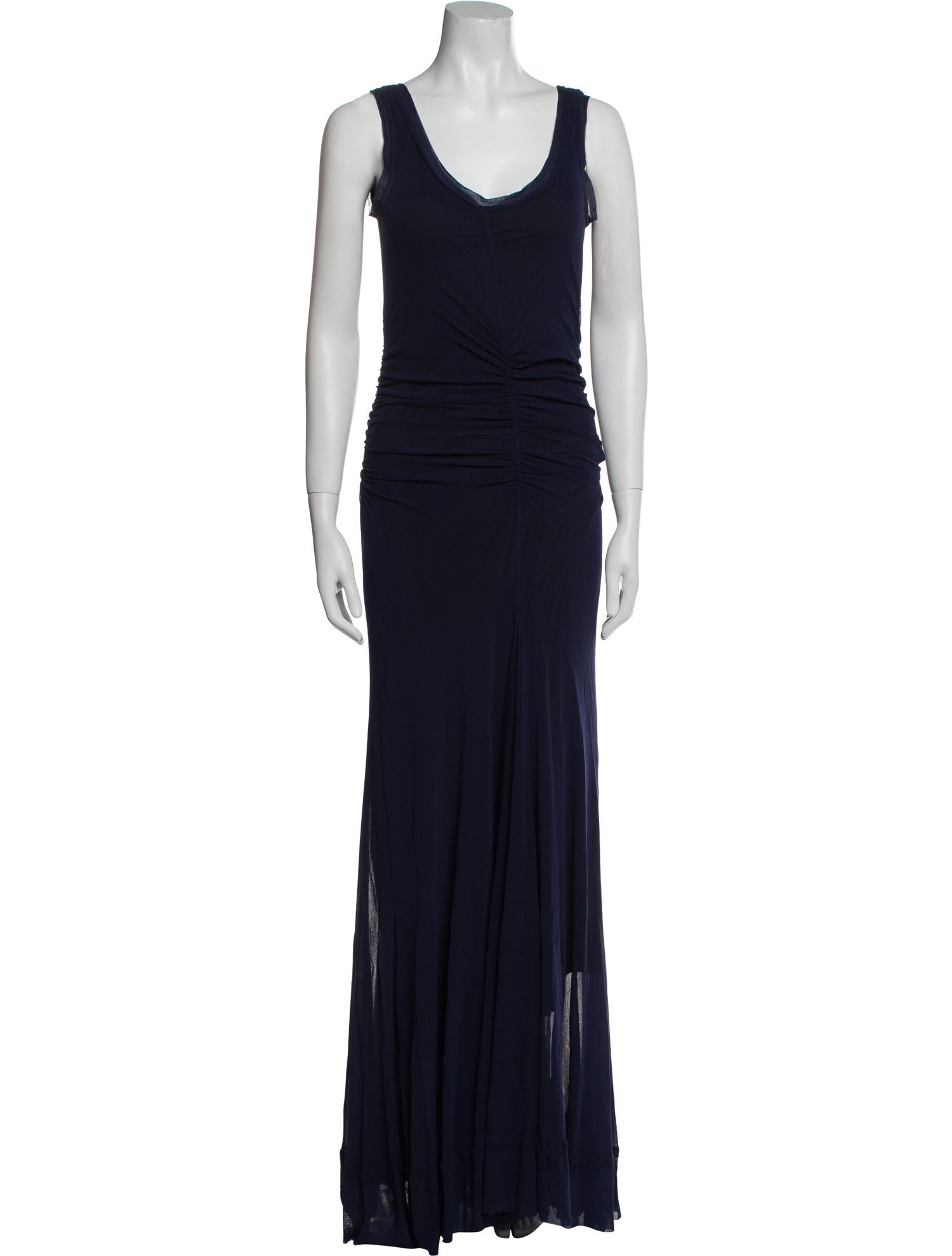 Fuzzi Scoop Neck Long Dress
