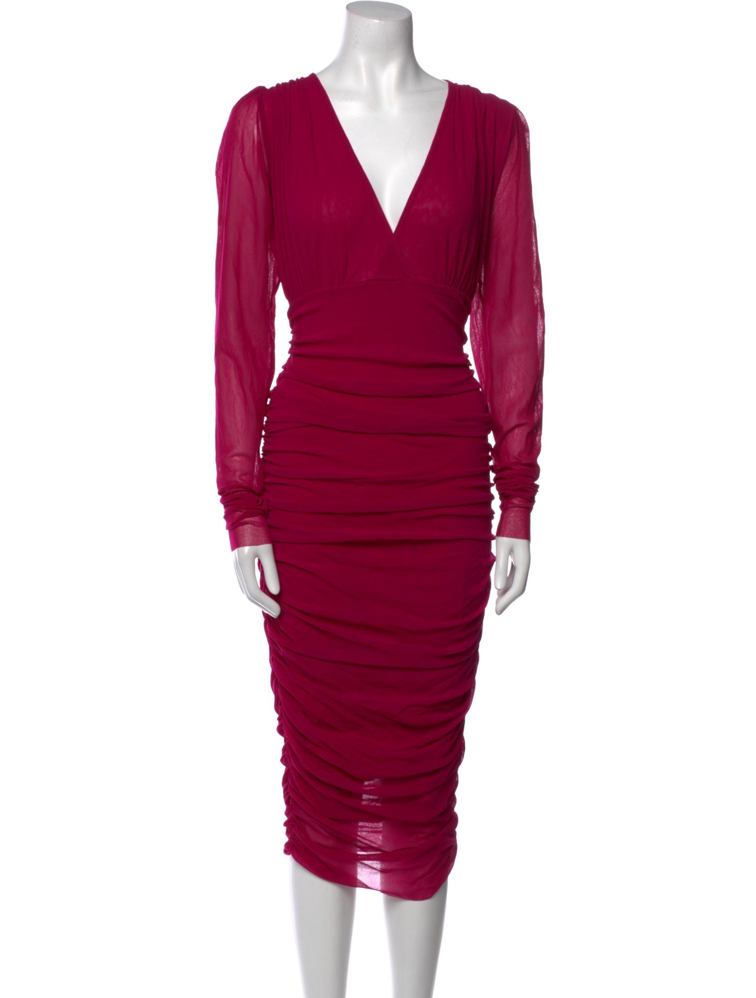 Fuzzi V-Neck Midi Length Dress w/ Tags