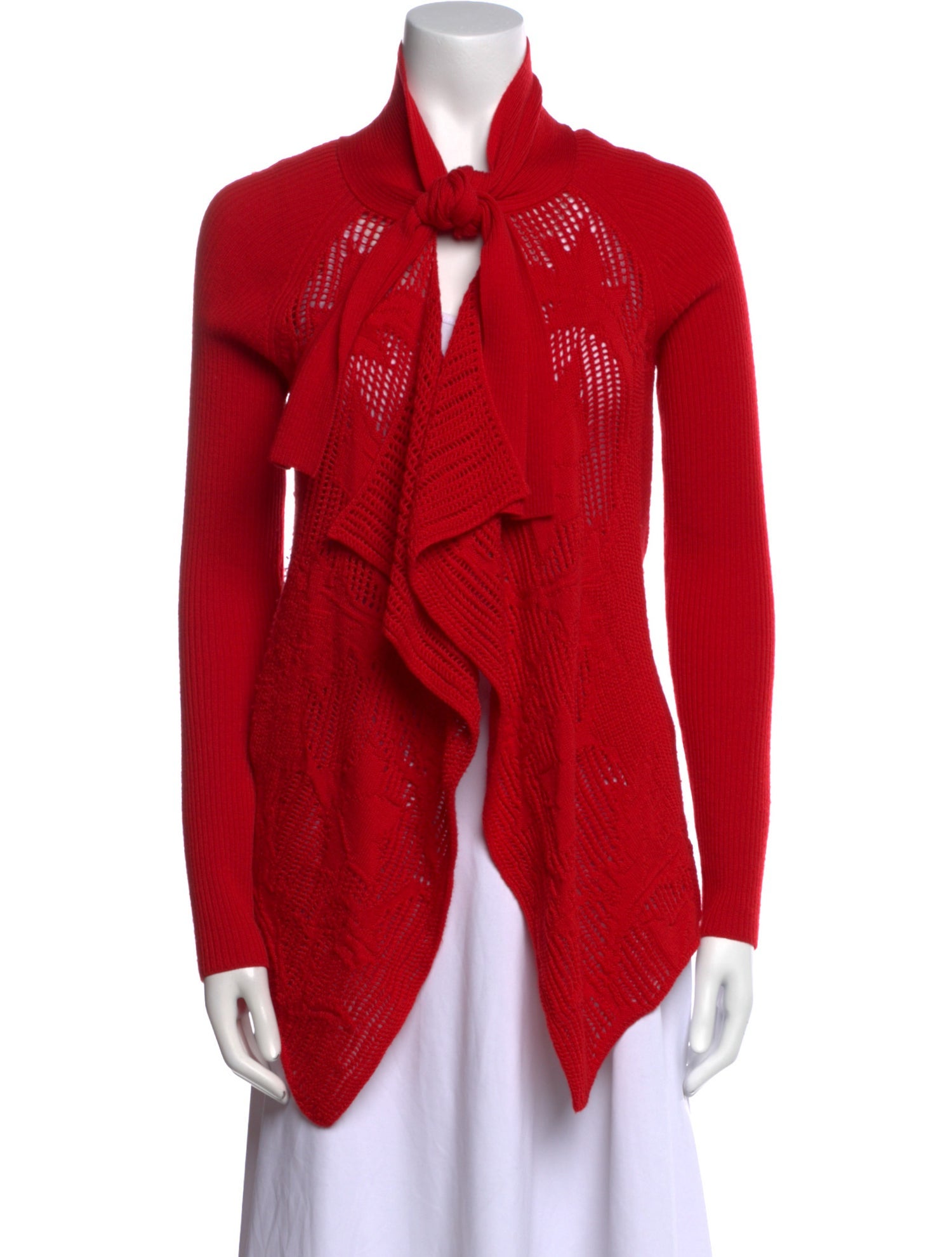 Fuzzi Virgin Wool Open Front Sweater