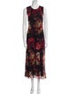 Fuzzi Floral Print Long Dress