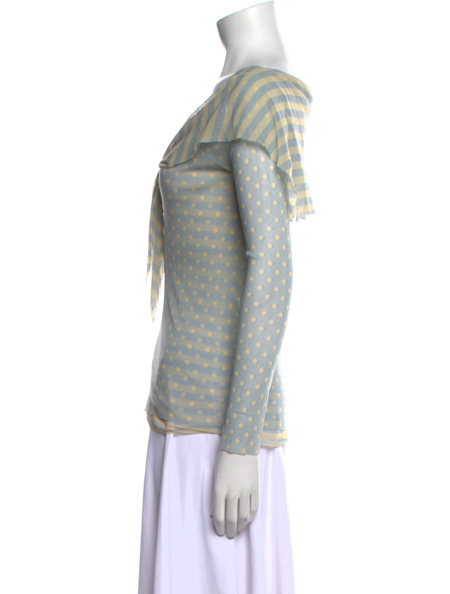 Fuzzi Striped V-Neck Sweater