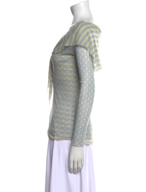 Fuzzi Striped V-Neck Sweater