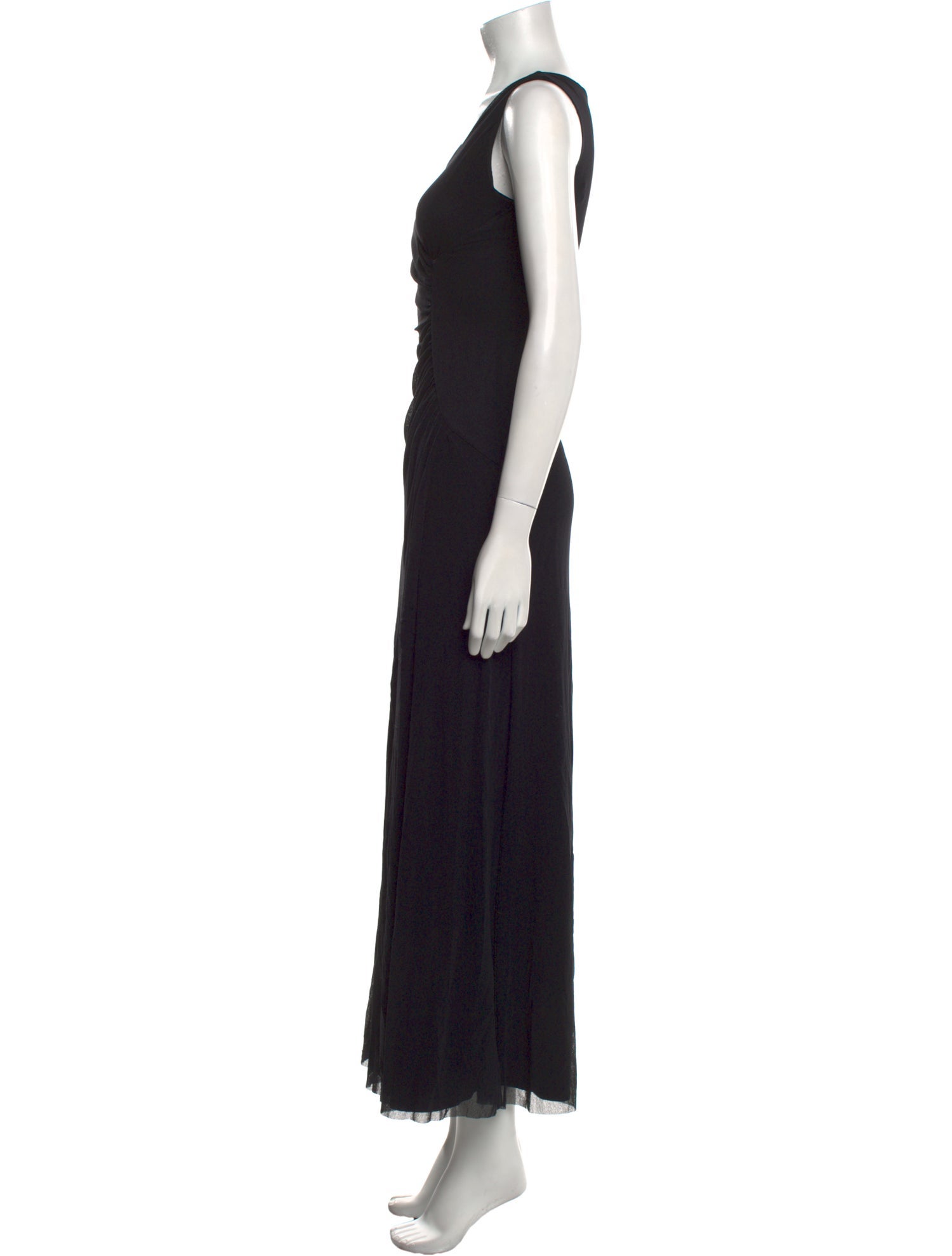Fuzzi V-Neck Long Dress
