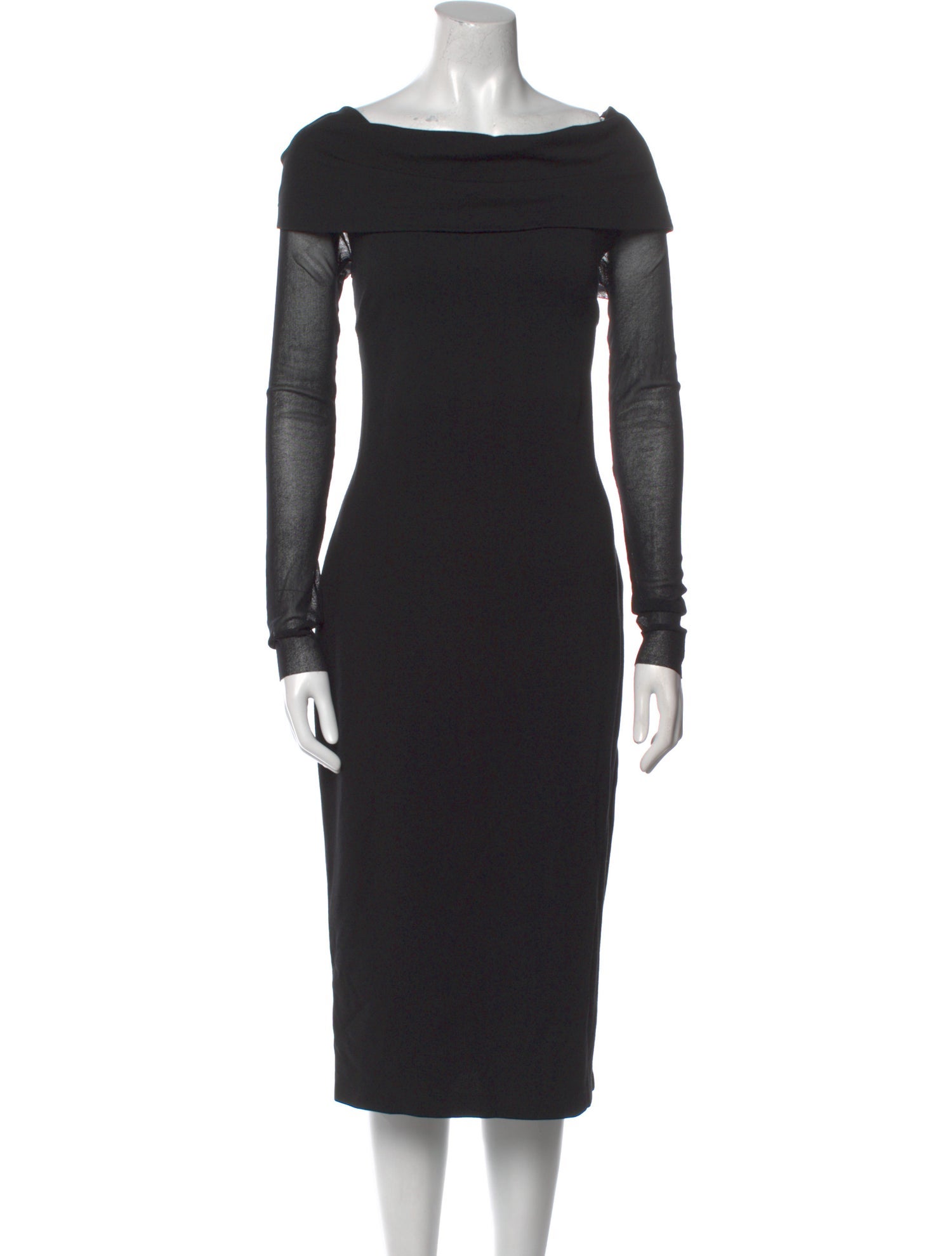 Fuzzi Cowl Neck Midi Length Dress