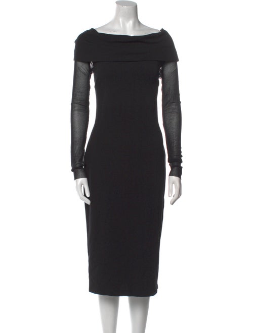 Fuzzi Cowl Neck Midi Length Dress