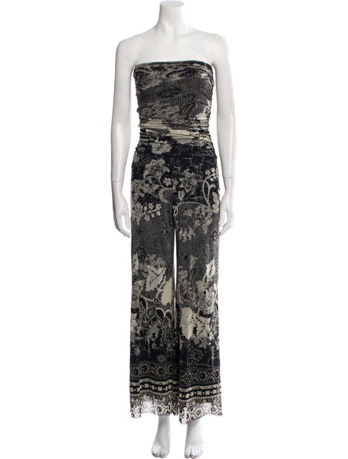 Fuzzi Printed Strapless Jumpsuit