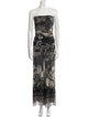 Fuzzi Printed Strapless Jumpsuit