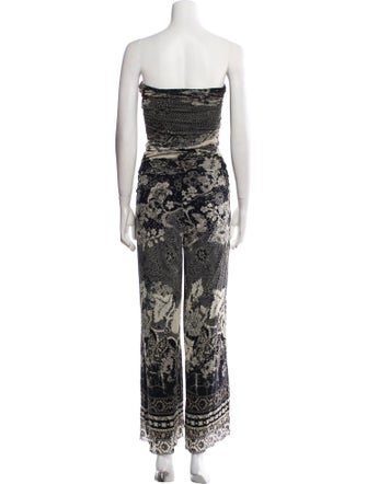 Fuzzi Printed Strapless Jumpsuit