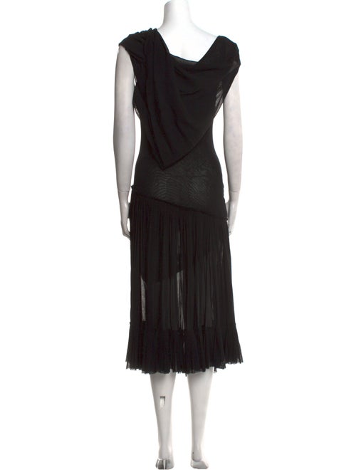 Fuzzi V-Neck Midi Length Dress