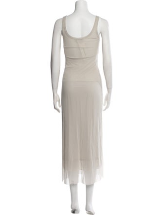 Fuzzi Scoop Neck Long Dress