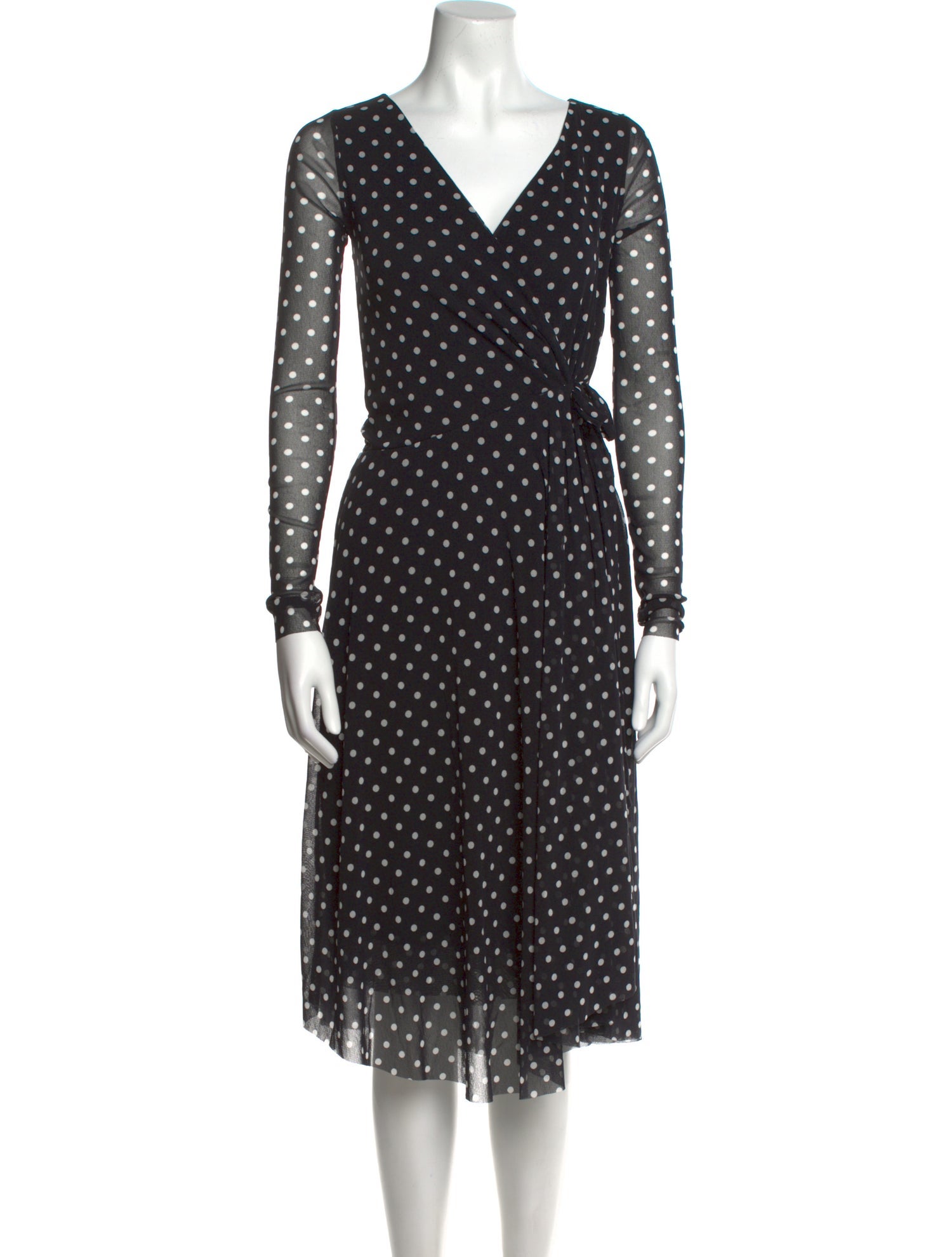 Fuzzi Polka Dot Print Midi Length Dress w/ Tags