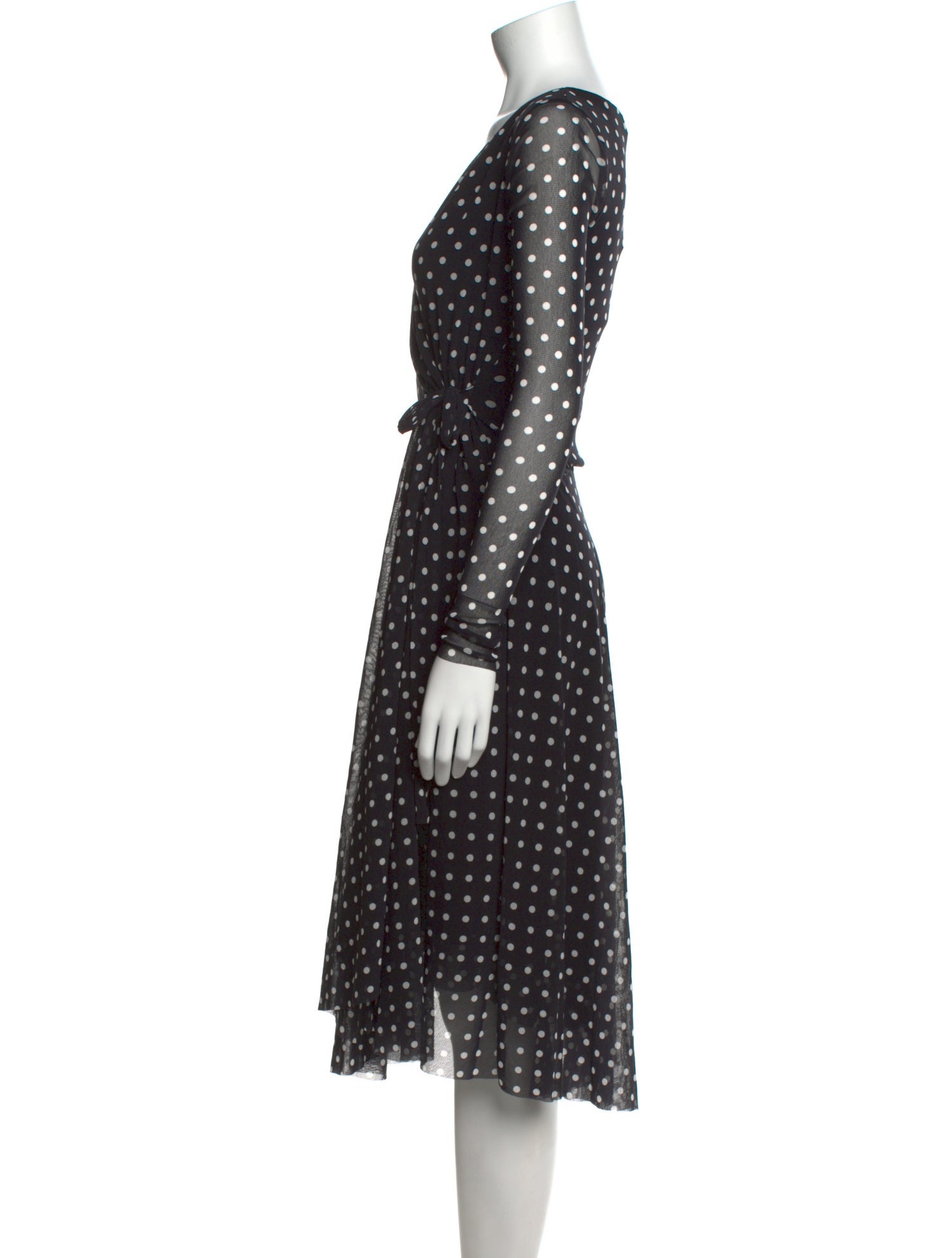 Fuzzi Polka Dot Print Midi Length Dress w/ Tags
