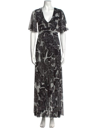 Fuzzi Printed Long Dress