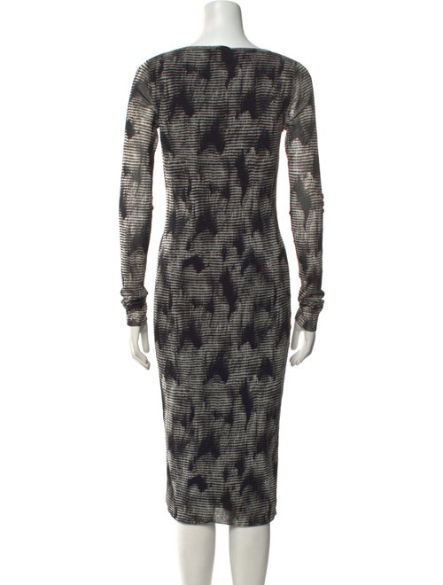 Fuzzi Bateau Neckline Midi Length Dress