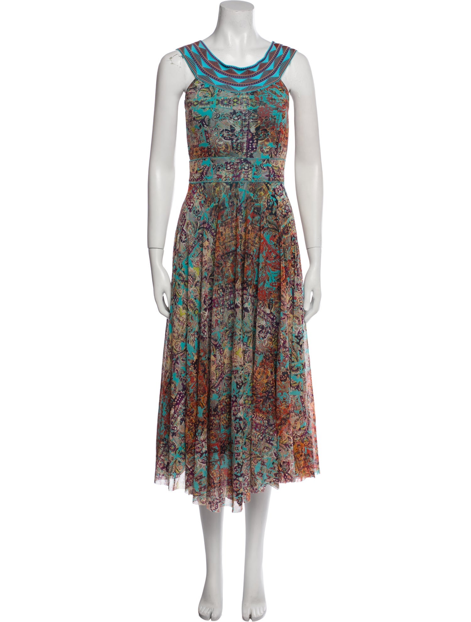 Fuzzi Paisley Print Knee-Length Dress
