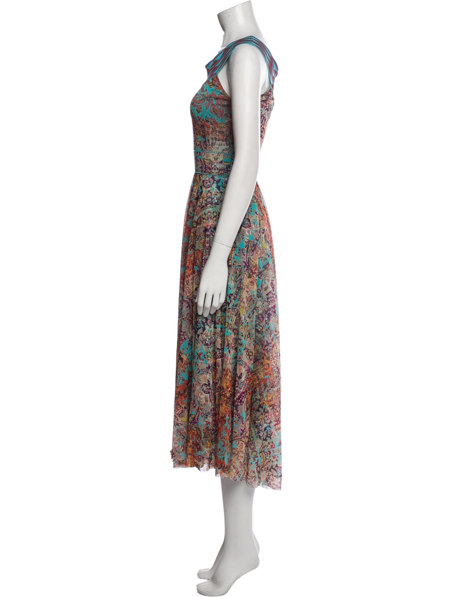 Fuzzi Paisley Print Knee-Length Dress