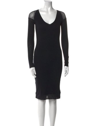 Fuzzi V-Neck Knee-Length Dress
