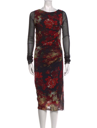 Fuzzi Nylon Midi Length Dress