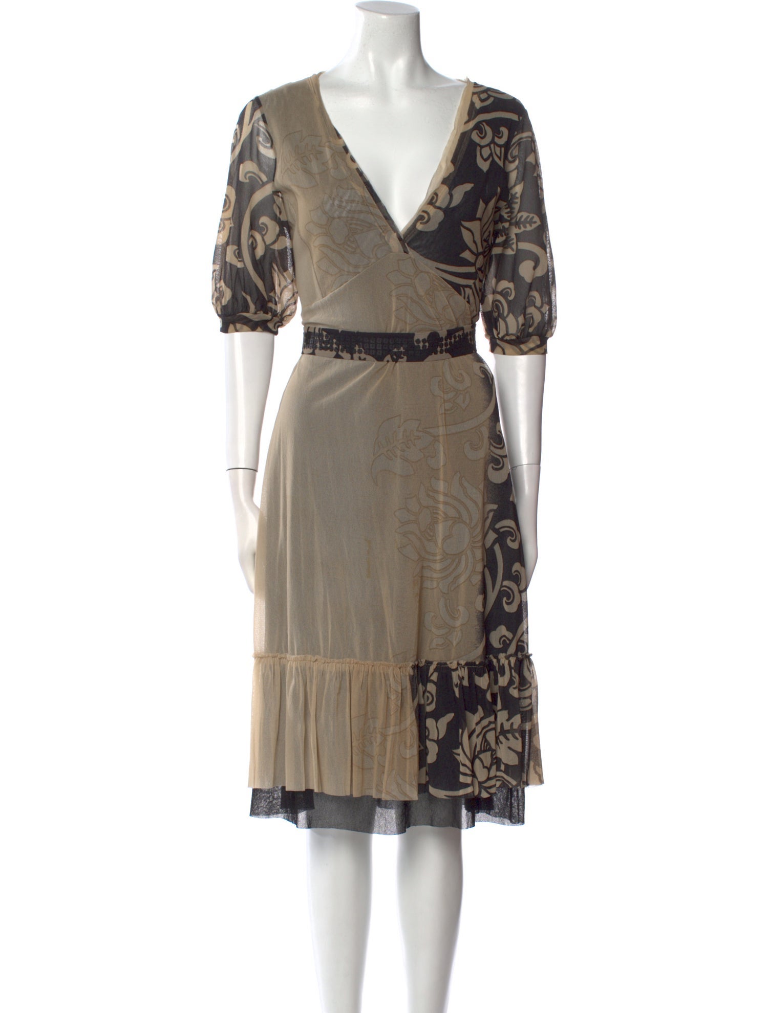 Fuzzi Nylon Midi Length Dress