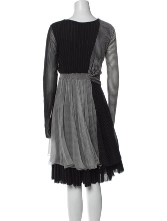 Fuzzi Houndstooth Print Knee-Length Dress