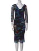 Fuzzi Printed Knee-Length Dress