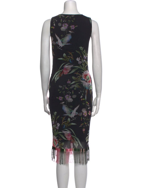 Fuzzi Floral Print Midi Length Dress