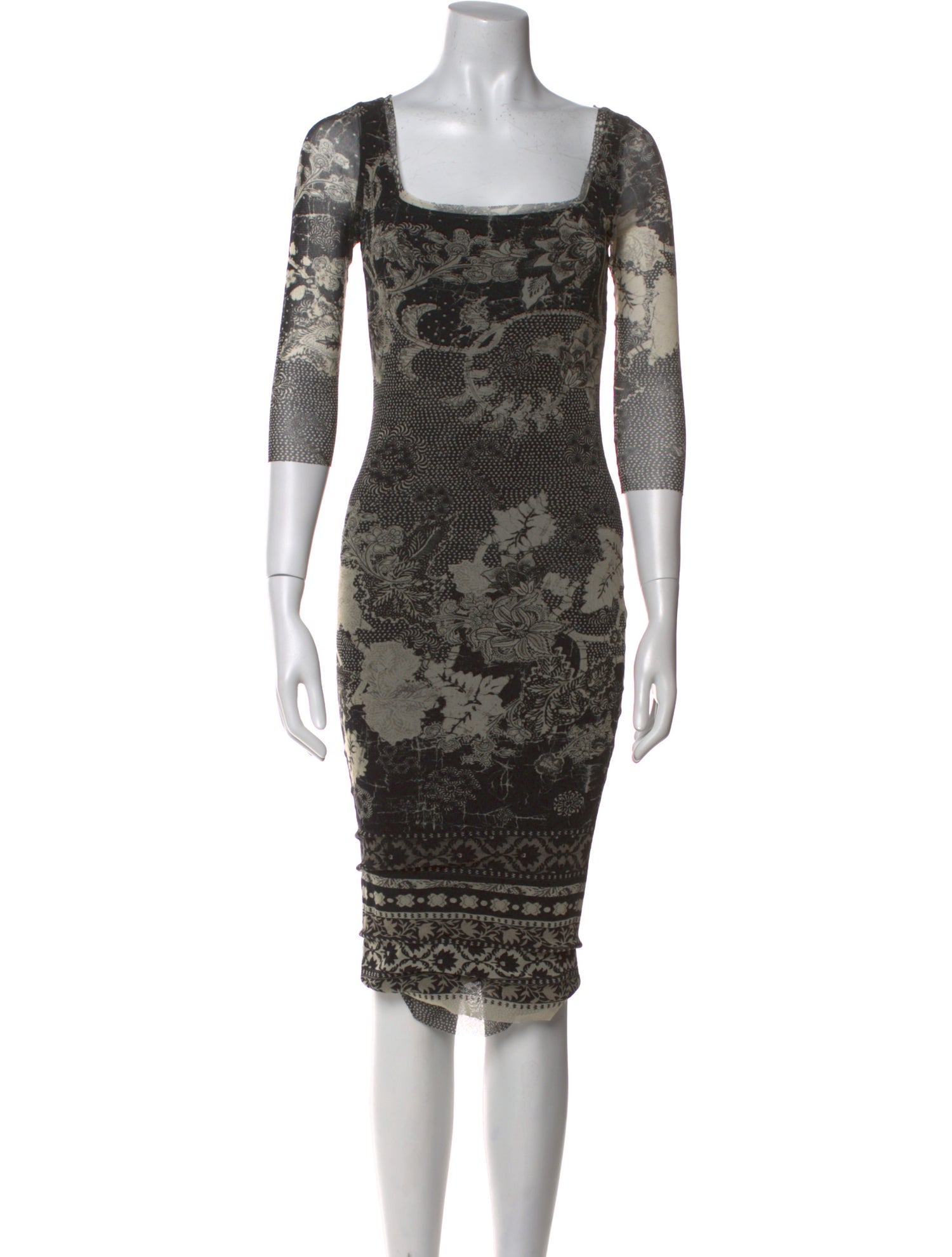 Fuzzi Printed Knee-Length Dress