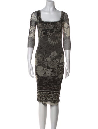 Fuzzi Printed Knee-Length Dress