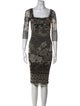 Fuzzi Printed Knee-Length Dress