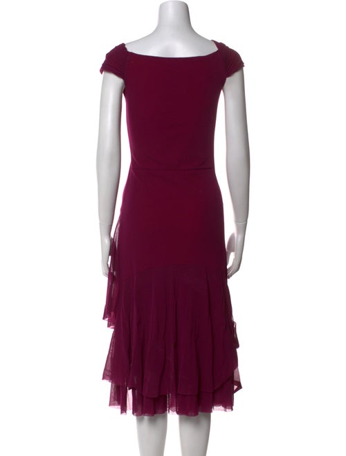 Fuzzi V-Neck Midi Length Dress