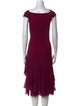 Fuzzi V-Neck Midi Length Dress