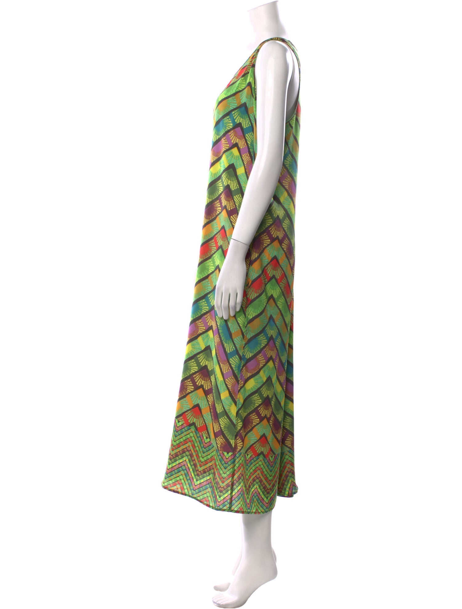 Fuzzi Striped Long Dress