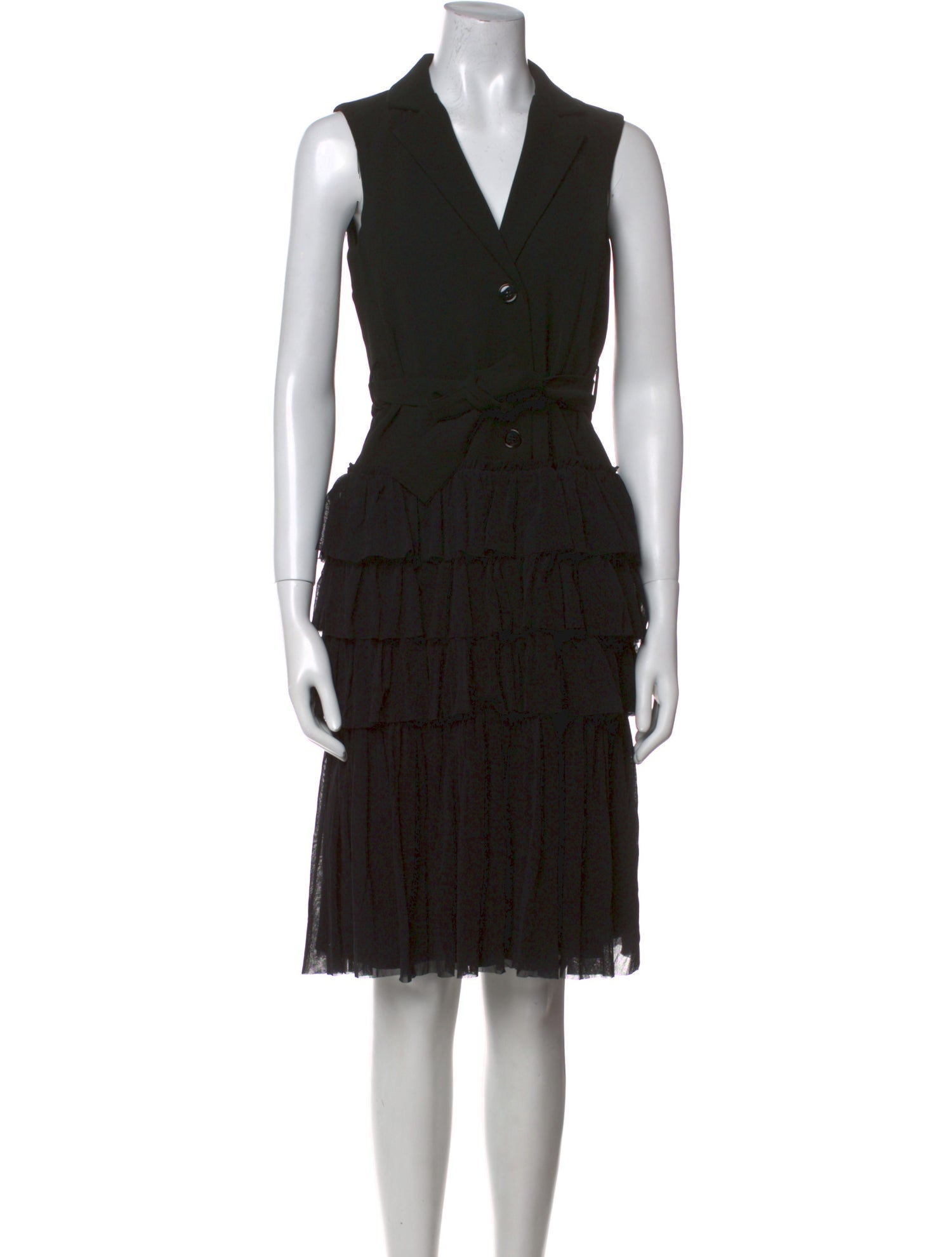 Fuzzi V-Neck Knee-Length Dress