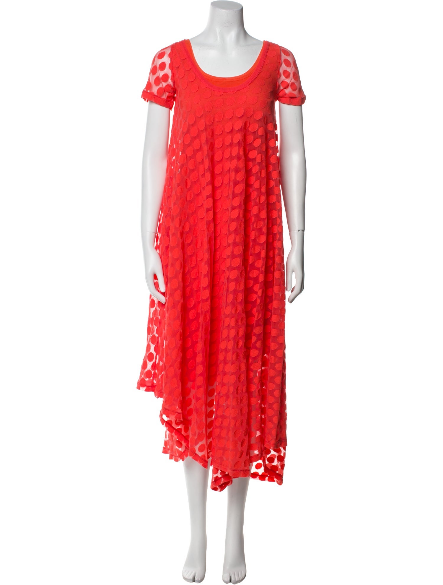 Fuzzi Polka Dot Print Long Dress