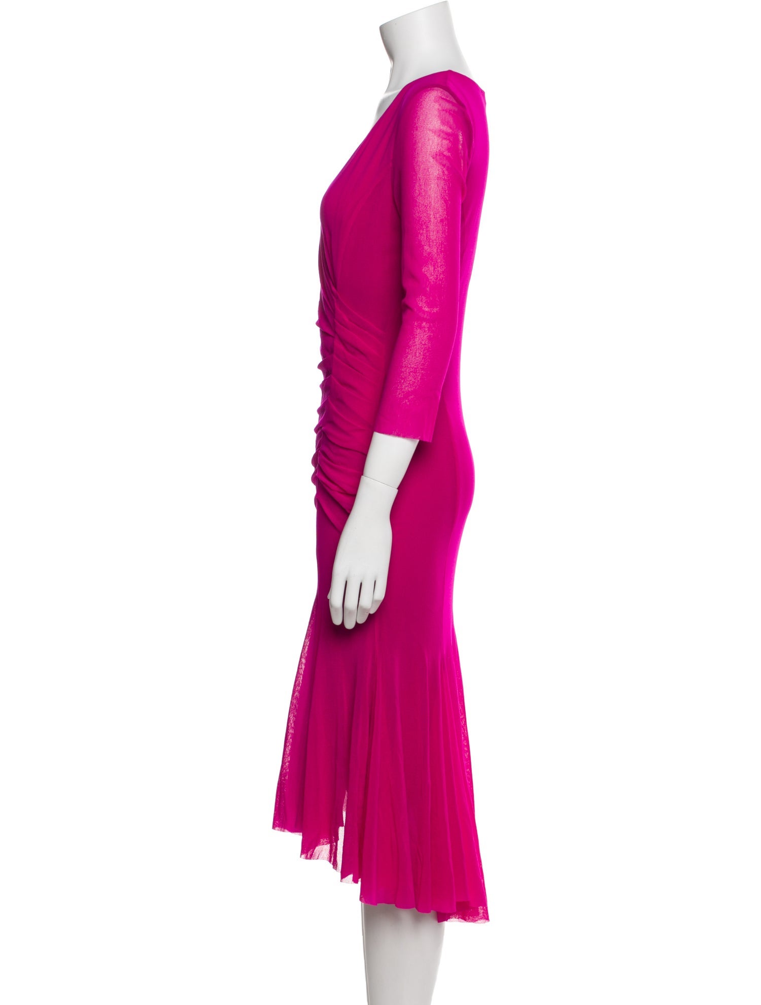 Fuzzi V-Neck Midi Length Dress w/ Tags