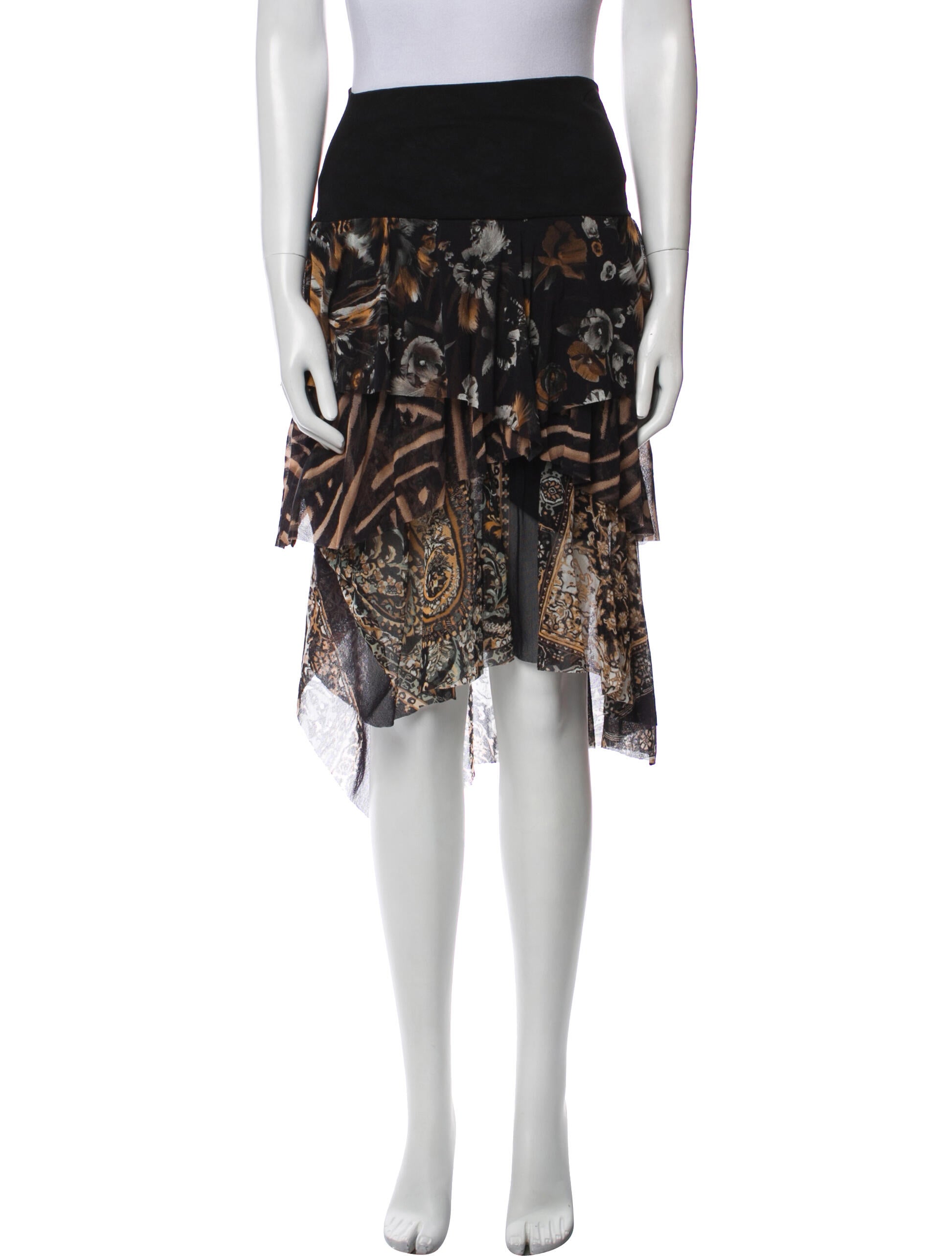 Fuzzi Printed Knee-Length Skirt