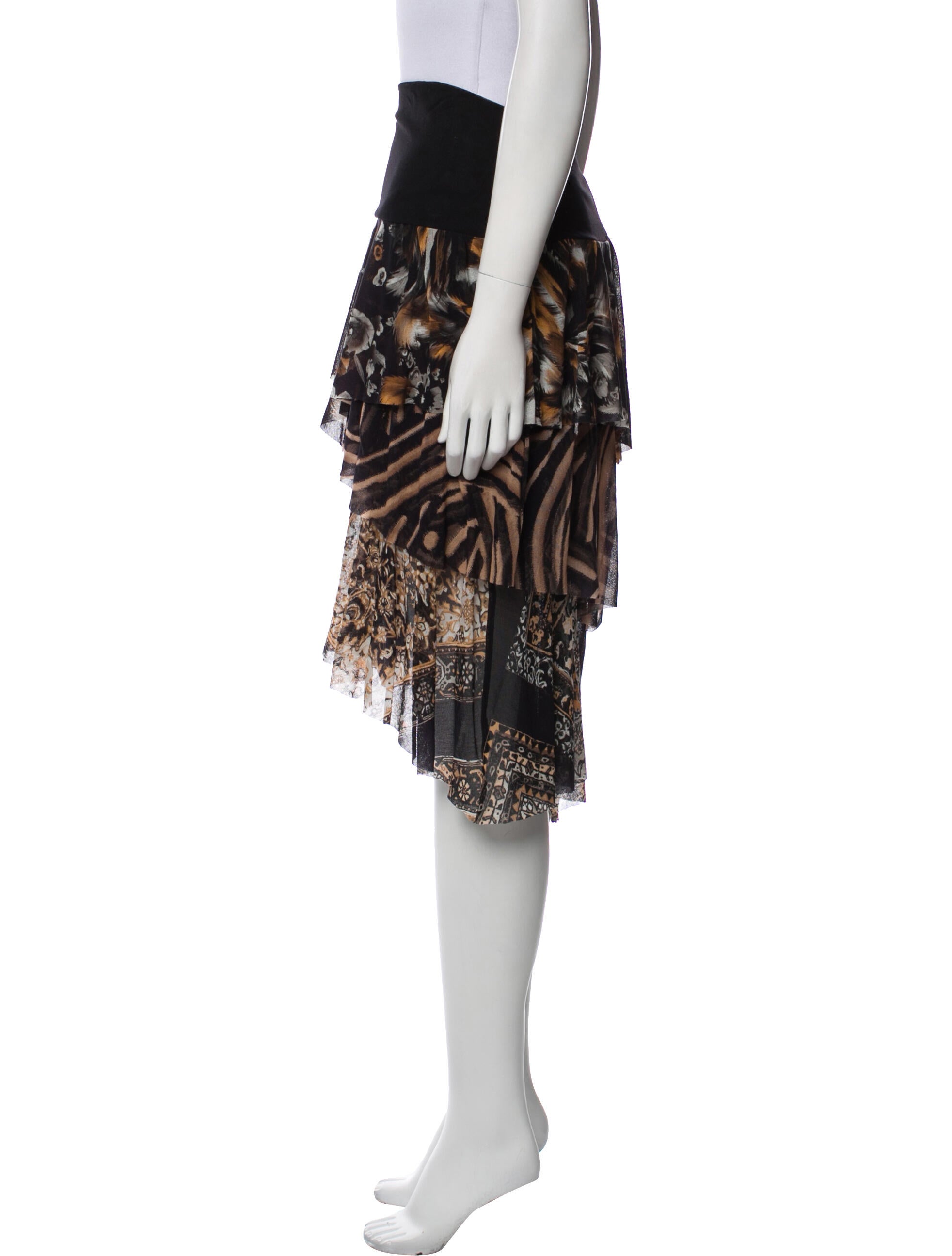 Fuzzi Printed Knee-Length Skirt