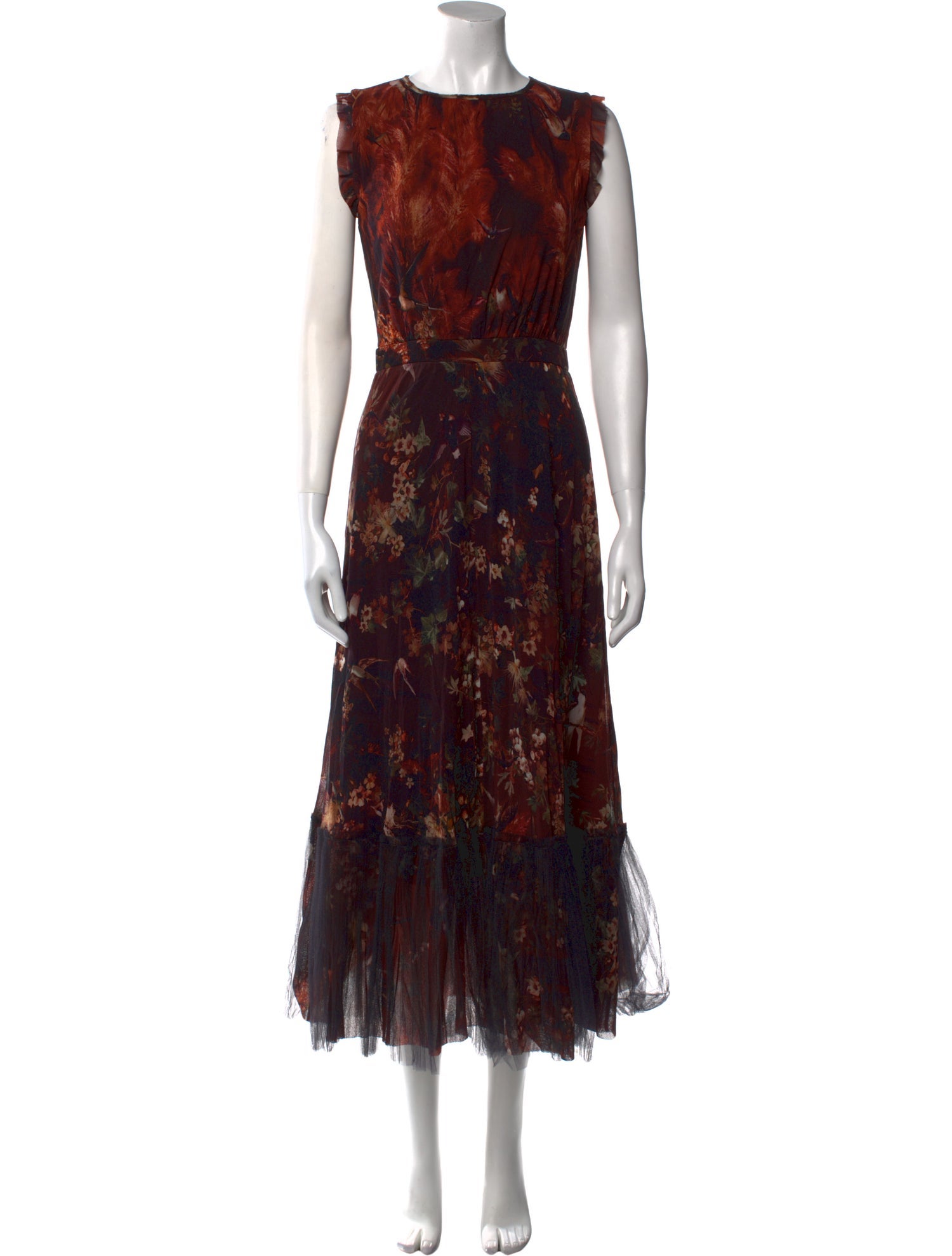 Fuzzi Floral Print Long Dress