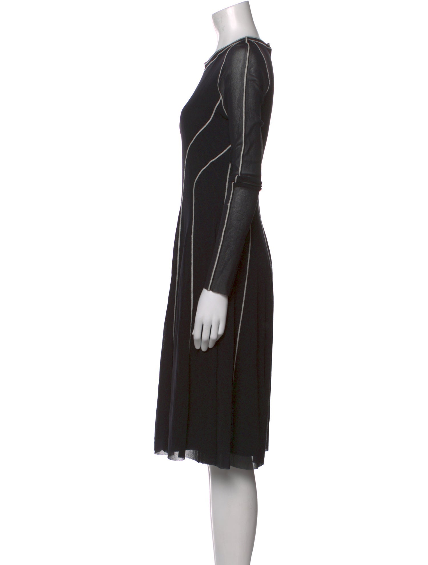 Fuzzi Scoop Neck Knee-Length Dress