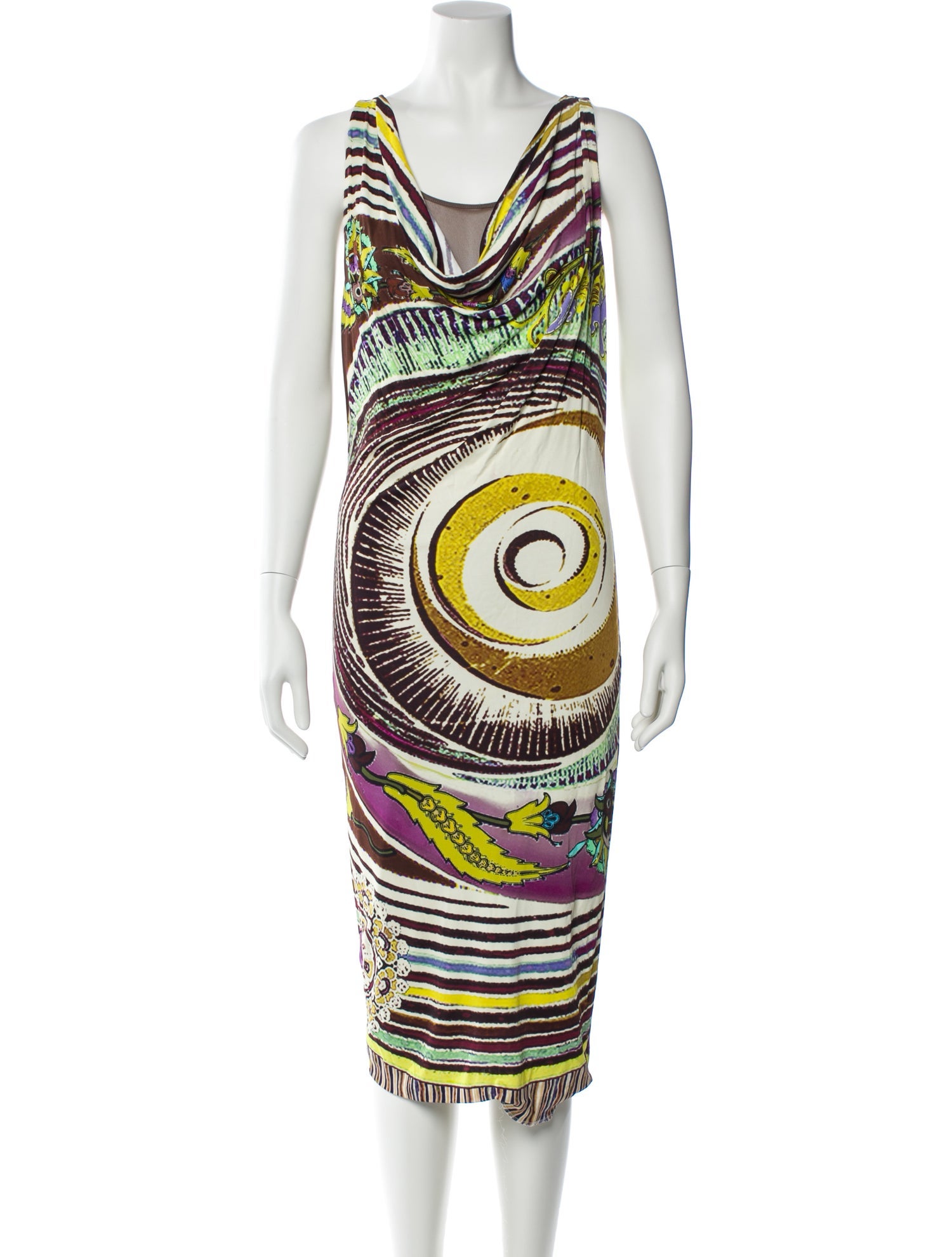 Fuzzi Printed Midi Length Dress