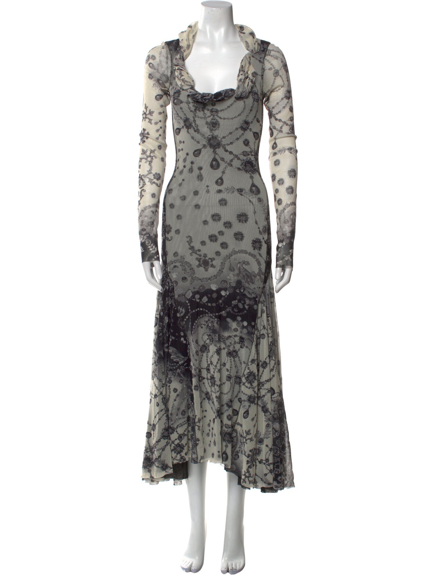 Fuzzi Floral Print Long Dress