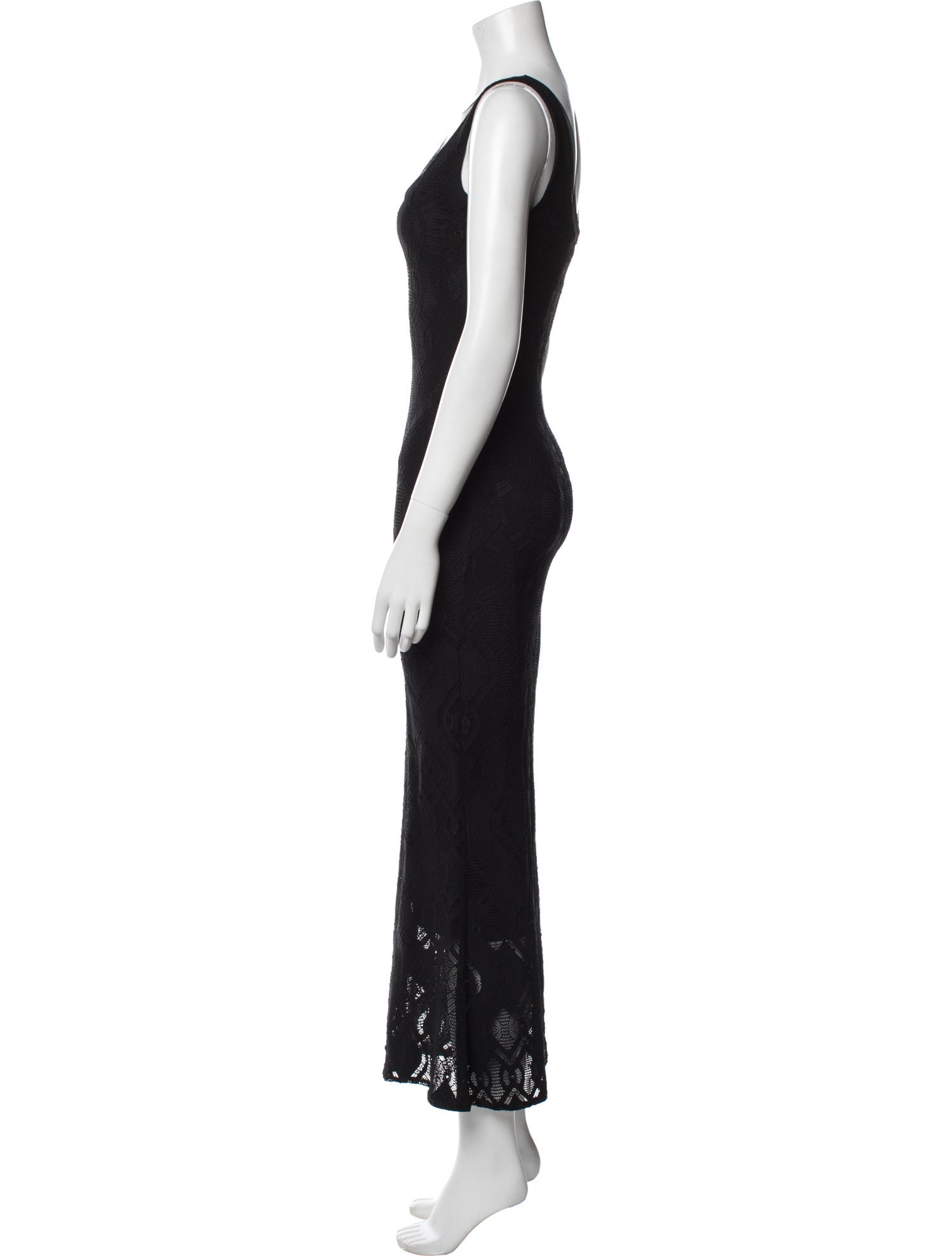 Fuzzi Scoop Neck Long Dress