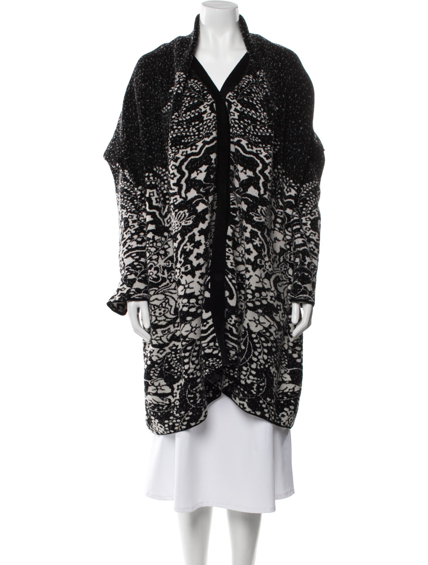 Fuzzi Virgin Wool Printed Coat